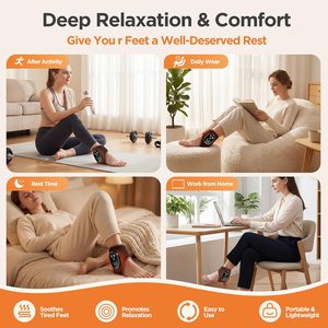 Nuevo Masajeador Eléctrico de Pies con Vibración y Calor, Masajeador de Tobillos con Compresa Caliente para Alivio del Dolor y Rehabilitación - Product Image 3