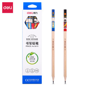 Deli Triangular Pencils Hb Grade For Kids School Use With Sublimation Printing Blue Color - Product Image 5