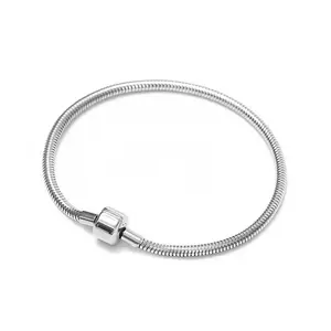 Fabrieksprijs Anti Fading 316l Roestvrij Staal 3.0Mm Snake Chian Basic Armbanden Voor Diy Vrouwen Kralen Armband Ketting Sieraden