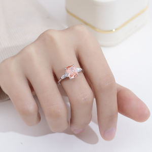 Anillo de Diamantes Rosados de Moda, Joyería Messi MSR-2039 PT950 para Mujer - Product Image 5