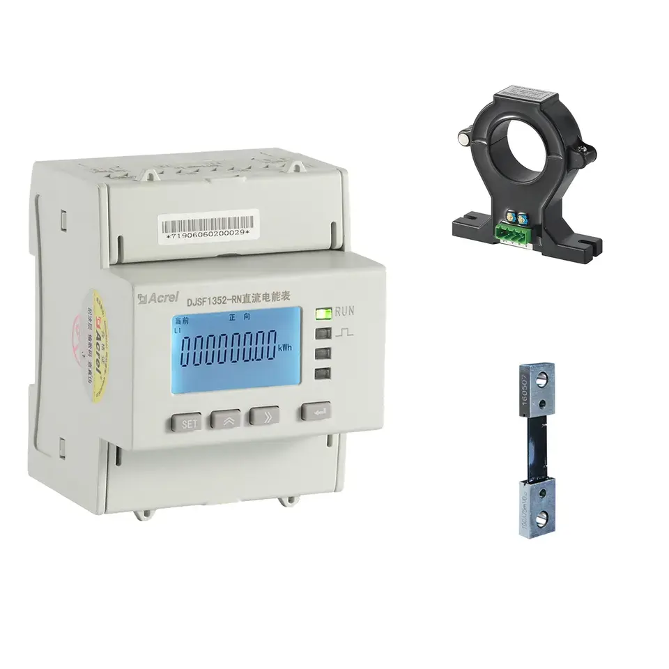 Solar Rs485 Dc Energy Meter 1000V Dc Power Meter 35Mm Din Rail Djsf1352-Rn Acrel Energy Meter dengan Rs485