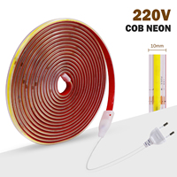 Bande LED COB flexible AC220V, étanche IP65, découpable toutes les 10 cm, 240 LED par mètre, 3000K 4000K 6000K, pour décoration intérieure, ruban LED