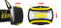 Lampe frontale industrielle COB LED, alimentée par batterie, rechargeable, étanche, haute luminosité, pour l'exploitation minière, le camping, la construction, l'extérieur