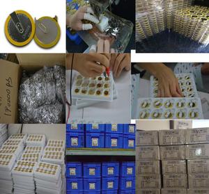 High quality small round battery 3,7 V lir2032 button coin with solder foot flat round battery Li (nicomn) o2 lithium battery for mobile watch - Product Image 4