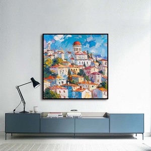 Peinture à l'huile abstraite moderne de paysage <span class=keywords><strong>acrylique</strong></span> Belle conception de <span class=keywords><strong>couteau</strong></span> à palette avec base de support en toile - Product Image 2