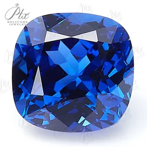 Lab Grown Sapphire Cushion Shape <strong>Natural</strong> Blue Brilliant Cut VVS1 <strong>Loose</strong> Stone Pass <strong>Diamond</strong> Tester AGL Certificate High Quality - Product Image 2