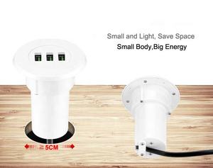 Cargador de oficina de alta calidad, solución de 3 puertos USB 5V 3.1A, Cargador USB de escritorio oculto, cargador de mesa integrado, precio más barato de China - Product Image 6