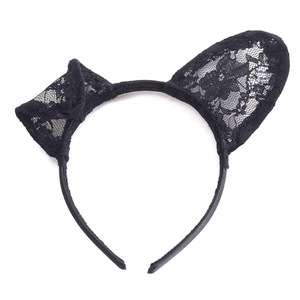 Lace Cat Ear Headband Black <b>Sexy</b> Party Role Play Costume Accessory - Product Image 5