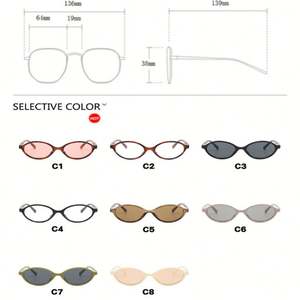 Gafas de Sol Redondas con Marco Pequeño Retro PC 2025 con Logotipo Personalizado, Gafas de Sol Ovaladas con Protección UV400 y Estampado de Leopardo para Mujer - Product Image 5