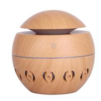 Diffuseur d'aromathérapie portable à brume froide en bois, alimenté par USB, avec contrôle de l'humidité pour la maison et la voiture