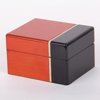 Boîte à montre élégante de luxe en MDF carré, anti-poussière, écologique, en matériaux recyclés, avec fermeture à clip, de la marque Edream Factory Direct