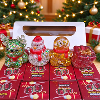 Nouveau jouet souple en maltose à paillettes dorées édition limitée Noël, jouet anti-stress à remontée lente, mignon jouet de dessin animé de Noël pour cadeau