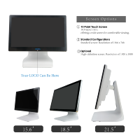 Sistema POS Todo en Uno de 15.6 Pulgadas para Restaurantes, Monitor de Caja Registradora Completo con Windows para Restaurantes y Proveedores