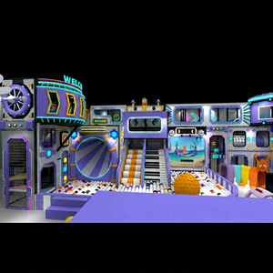 Modular Custom Commercial Indoor Playground with <b>Trampoline</b> Park Ball Pit and Climbing Wall - Product Image 1