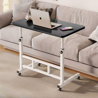 Table d'appoint mobile en forme de C pour ordinateur portable, réglable en hauteur, avec rangement, pour vente en gros en usine
