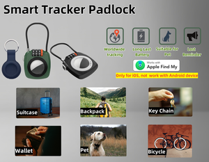 Etiqueta GPS IOS con Candado <span class=keywords><strong>de</strong></span> Cable Combinado Compatible con <span class=keywords><strong>Apple</strong></span> Find My, AirTag con Bloqueo para Rastrear Equipaje y Maletas - Product Image 2
