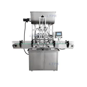 LT-QZDG4M Automatic Four Heads 100-1000ML Piston Drink Oil Paste Filler Filling Machine with Mixer