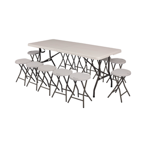 Mobilier d'extérieur hdpe pliable rectangle restaurant événement banquet <span class=keywords><strong>8</strong></span> <span class=keywords><strong>personnes</strong></span> <span class=keywords><strong>table</strong></span> - Product Image 4