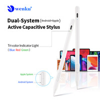 Stylet capacitif universel actif pour tablettes iOS et Android, double système, attraction magnétique, charge rapide, compatible plastique