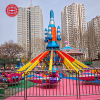 Manèges de parc d'attractions : Avion fusée - Équipement d'avion pour enfants - Manèges à bras rotatifs d'avion à 12 bras, attraction de fête foraine