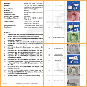 Siège rehausseur multifonction pliable pour tout-petits, avec plateau, pour l'extérieur, conforme EN 16120, vente en gros OEM & ODM - Product Image 6