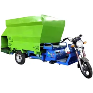 High cost performance Riding electric feed car Livestock poultry battery automatic feeding cart feed mixer