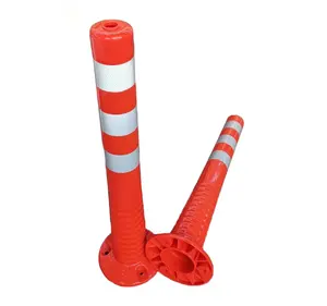 Roadway Safety Parking Unbreakable Warning Post PU Flexible Bollards