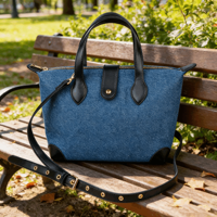 Sac fourre-tout bandoulière réutilisable en jean personnalisable, vintage, écologique, léger, portable, avec fermeture éclair, style japonais, pour l'été