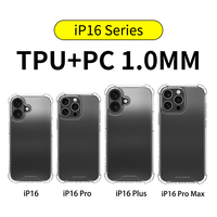 Coque pour iPhone 16 Transparent Slim Fit Anti-Rayures Souple TPU PC Transparent Housse de Téléphone Portable Pour iPhone 16 Pro Max 16 Plus
