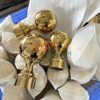 Boules décoratives modernes dorées rondes en acier inoxydable pour balustrade d'escalier, balcon et villa