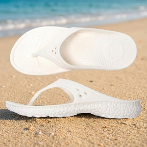 White Beach Flip Flops Lightweight Anti-Slip Summer Sandals for <b>Men</b> Women - Product Image 1