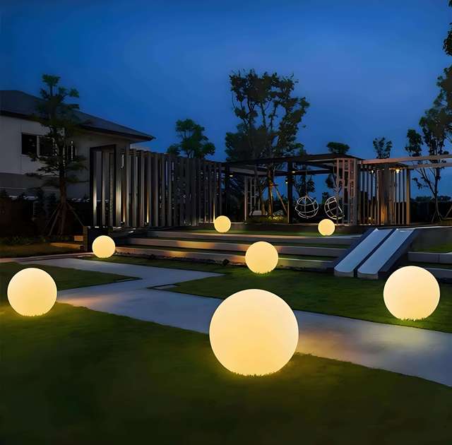 Waterproof IP65 Rechargeable Led Color Changing Solar Ball LED Decorative Light for Outdoor Garden Beach