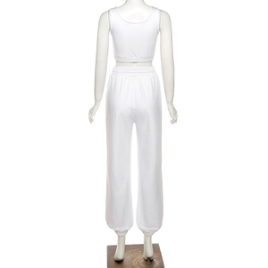 Conjunto Deportivo de Gimnasio para Mujer: Top Corto, Pantalones con Cordones, Traje Casual, Ropa Deportiva de Secado Rápido, Leggings de Yoga - Product Image 3