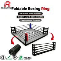 Ring de boxe personnalisé 4x4m 5x5m 14ft 16ft, portable, pliable, pour compétition Sanda, Muay Thai, direct usine