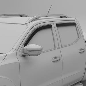 Déflecteurs de fenêtre Nissan Navara 2004-2021 Noir plat Autocollants Déflecteurs de <span class=keywords><strong>vent</strong></span> Garde-pluie 4 pièces - Product Image 2