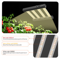 Lampe de culture LED 240W pour plantes d'intérieur, 4 barres, à spectre complet, dimmable, durable, pour serre