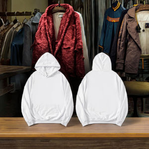 Sudadera con Capucha Sublimada, Transpirable y Ecológica, Totalmente Blanca, de Poliéster, para Hombre y Mujer, Disponible en el Almacén RTS USA - Product Image 3