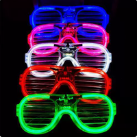 Lunettes à LED lumineuses clignotantes, accessoires de fête pour Halloween, Noël, Nouvel An, Rave, Club, Cosplay