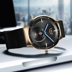 <span class=keywords><strong>Reloj</strong></span> <span class=keywords><strong>LIGE</strong></span> <span class=keywords><strong>2022</strong></span>, <span class=keywords><strong>Reloj</strong></span> de Cuarzo de Lujo de Moda para Hombre, <span class=keywords><strong>Reloj</strong></span> Casual Delgado de Acero Inoxidable con Malla, Resistente al Agua, Modelo Lg9993 - Product Image 4