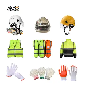 HBC PPE อุปกรณ์ป้องกันส่วนบุคคลเสื้อกั๊กสะท้อนแสงสําหรับการก่อสร้างอุตสาหกรรม โรงงานเสื้อกั๊กนิรภัยคุณภาพสูง PPE ราคาถูก