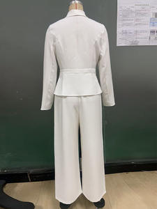 Conjunto de Dos Piezas para <span class=keywords><strong>Mujer</strong></span> J1308, Elegante Traje de Moda con <span class=keywords><strong>Blazer</strong></span> de Manga Larga y Pantalones de Pierna Recta - Product Image 5