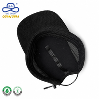 Gorra de Béisbol de Malla con Logotipo Personalizado, Diseño Transpirable de 5 Paneles, con Cordón Ajustable y Visera Plana, Proveedor de Fábrica OEM