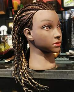 Cabeza de Maniquí de pelo ondulado del cuerpo humano 100%, muñeca de cosmetología de pelo Real rizado para práctica de peinado, herramienta de entrenamiento - Product Image 2