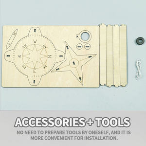 Kit de Navigation Magnétique en Contreplaqué Naturel, Modèle de Physique Montessori pour Activités de <span class=keywords><strong>Construction</strong></span>, Boîte de Découverte Robuste avec Indicateur de Direction - Product Image 3