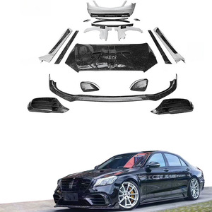 Nuovo stile MSY forgiato in fibra di carbonio Bodykit FRP W222 S63 Body Kit cofano motore anteriore labbro posteriore paraurti per <span class=keywords><strong>Mercedes</strong></span> Bens S Class - Product Image 1