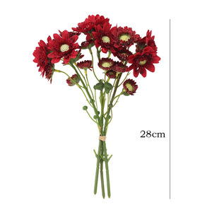 <b>Daisy</b> Artificial Flower Bouquet 3 Stems High Simulation Plastic Silk Flowers Home Decoration Wedding Props - Product Image 5