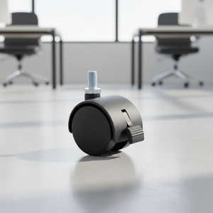 Adjustable <strong>40mm</strong> Nylon Fixed Furniture <strong>Caster</strong> Rollers Wheels Double Metal Lead Screw For Bathroom Dining Supermarket Hotel - Product Image 2