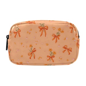 Nueva llegada: Estuche de lápices personalizado con estampado floral, bolsa de cosméticos portátil, bolsa de maquillaje acolchada personalizada, bolsa de aseo de viaje. - Product Image 2