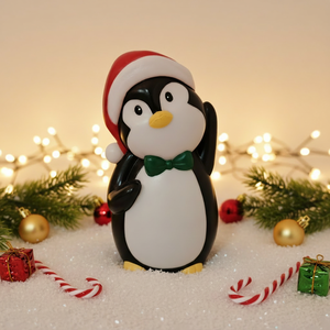 Factory 9 Inches <b>Battery</b> Operated Xmas Holiday Home <b>Table</b> Decor Plastic Christmas Animal Gift Penguin with LED <b>Lights</b> - Product Image 2