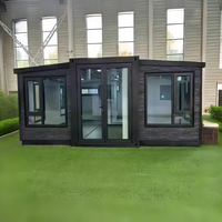 Maison mobile personnalisée de 20 pieds, duplex, préfabriquée, structure en panneaux sandwich en acier, kits de maison, villa, hôtel de villégiature asiatique